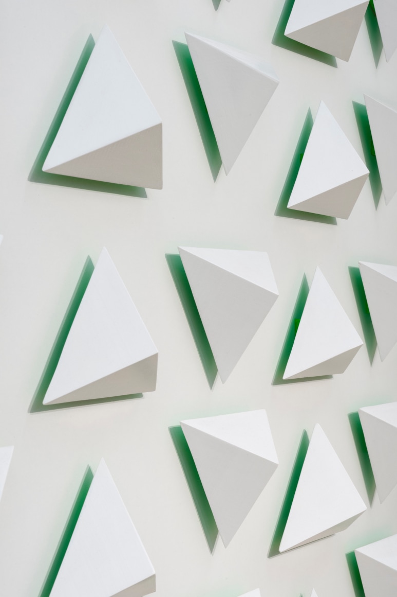 Luis Tomasello, Atmosph&egrave;re chromoplastique N&deg; 1029, 2013 (detail). Painting, acrylic and wood, 53 1/4 x 53 1/4 in.