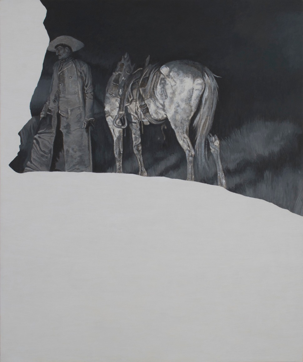 Melanie Smith, Fragmented Landscape 14, 2020. Pigment on wood, 35 3/8 x 29 1/2 in.