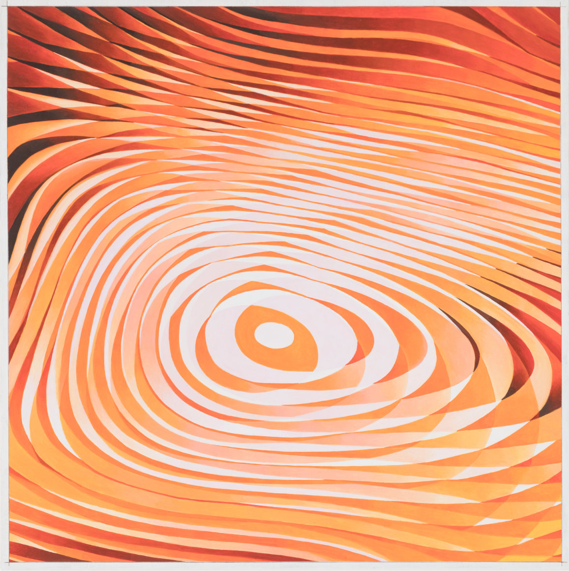 Melanie Smith, Psychoactive Render 12, 2022. Pigments on veneered wood panel, 21 5/8 x 21 5/8 in. (55 x 55 cm.)