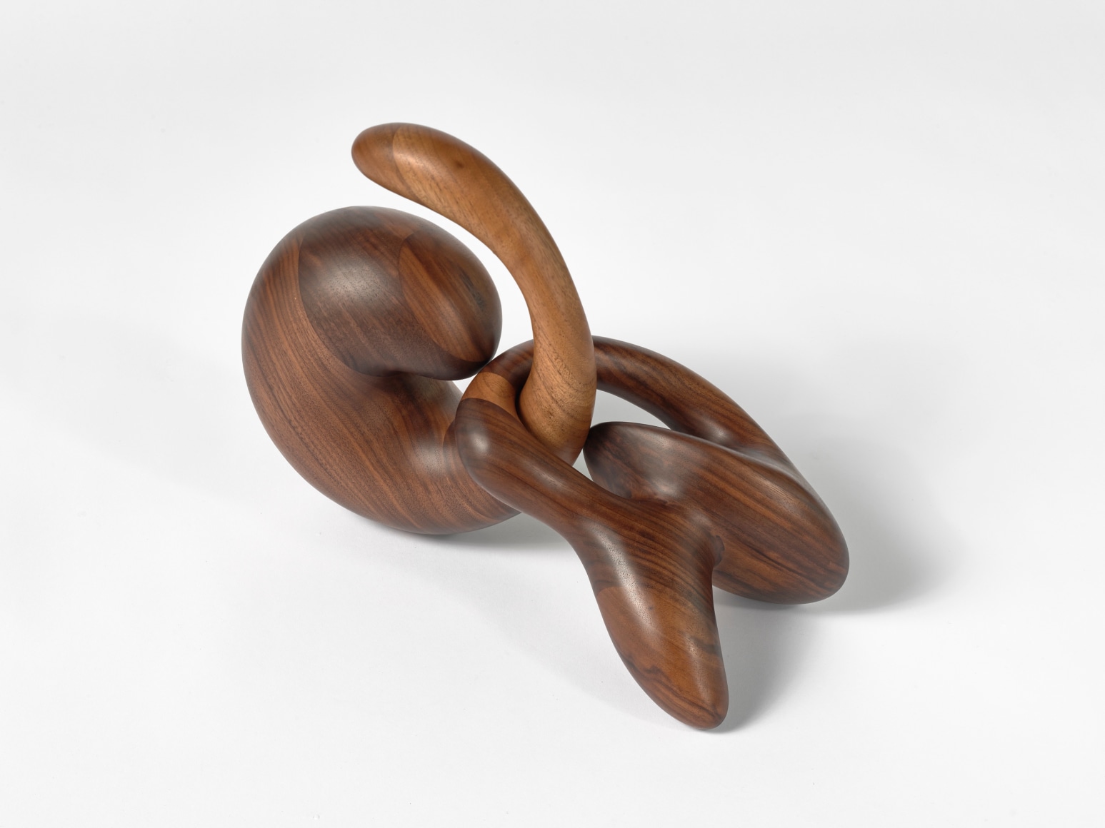 Jorinde Voigt, Nymph 3, 2024, Walnut, 2 parts, 11 ¼ x 9 ⅝ x 15 ¾ in. (28.5 x 24.5 x 40 cm.)