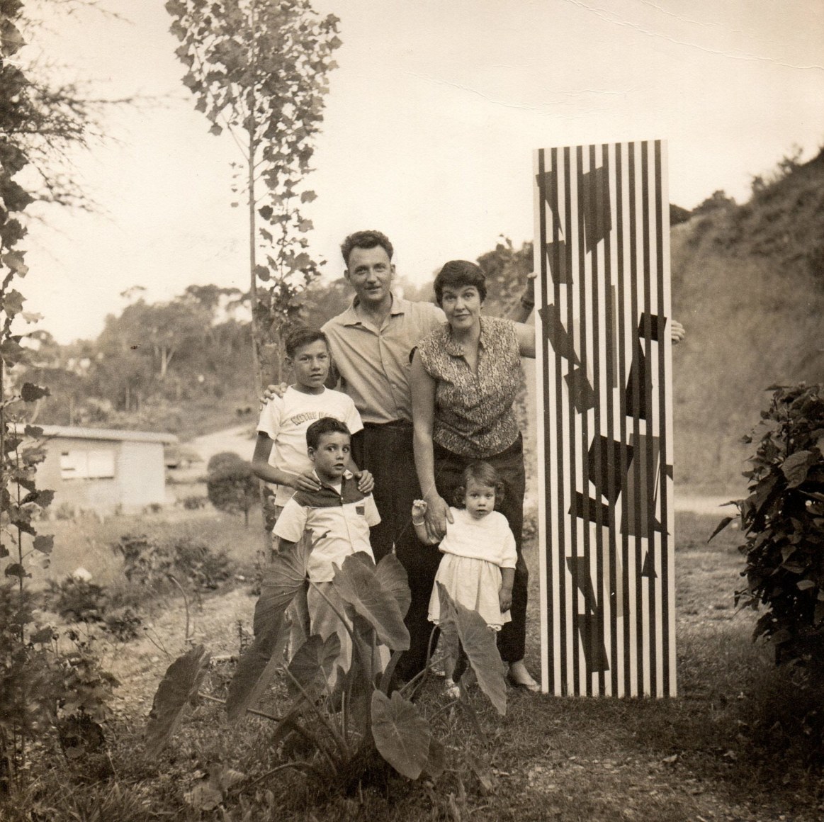 Mercedes Pardo, Alejandro Otero, and their children Alejandro Jos&eacute;, Gil Fernando, and Mercedes Margarita, circa 1955-1956, San Antonio de los Altos, Venezuela. Photo courtesy of the Otero Pardo Foundation Archives