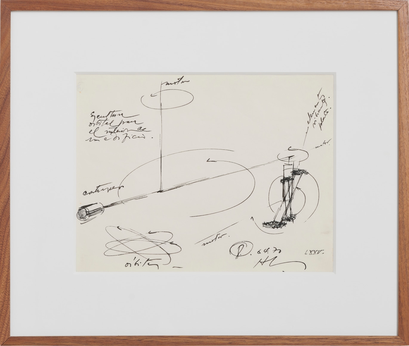 Alejandro Otero, Untitled, 1970. Ink on paper, 8 1/2 x 11 1/16 in. (21.7 x 28.1 cm.)