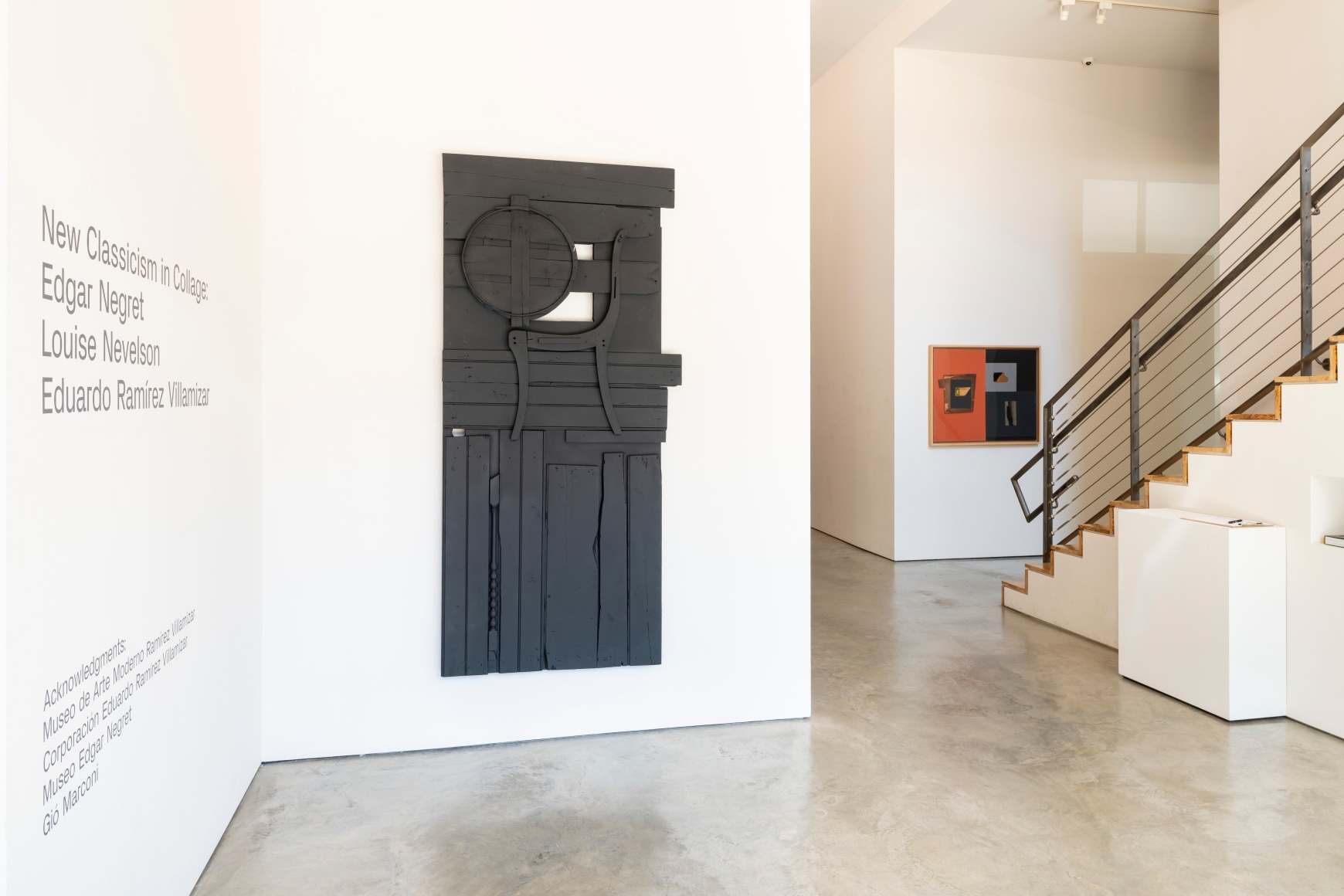 Installation View. New Classicism in Collage: Edgar Negret, Louise Nevelson, Eduardo Ram&iacute;rez Villamizar