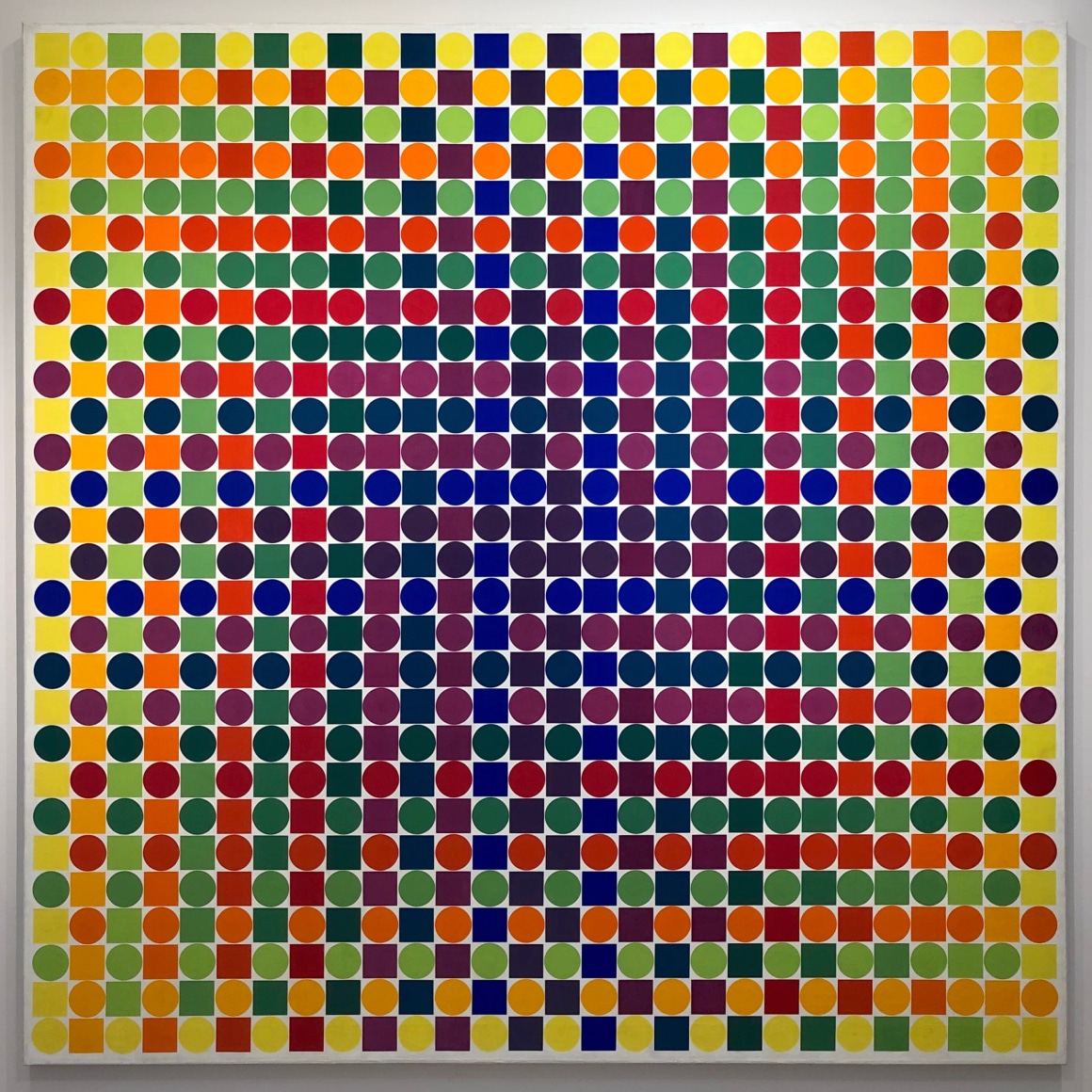 Julio Le Parc,&nbsp;Serie 29 No. 1-1-1-1, 1970. Acrylic on canvas, 67 5/16 x 67 5/16 in. (171 x 171 cm.)