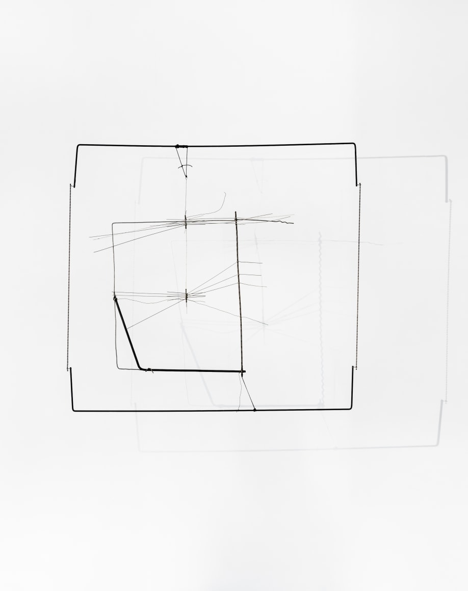 Gego, Dibujo sin papel 85/18, 1985. Steel beaded metal chain, wire, thread and plastic covered wire, 29 7/16 x 31 1/2 x 3 15/16 in.