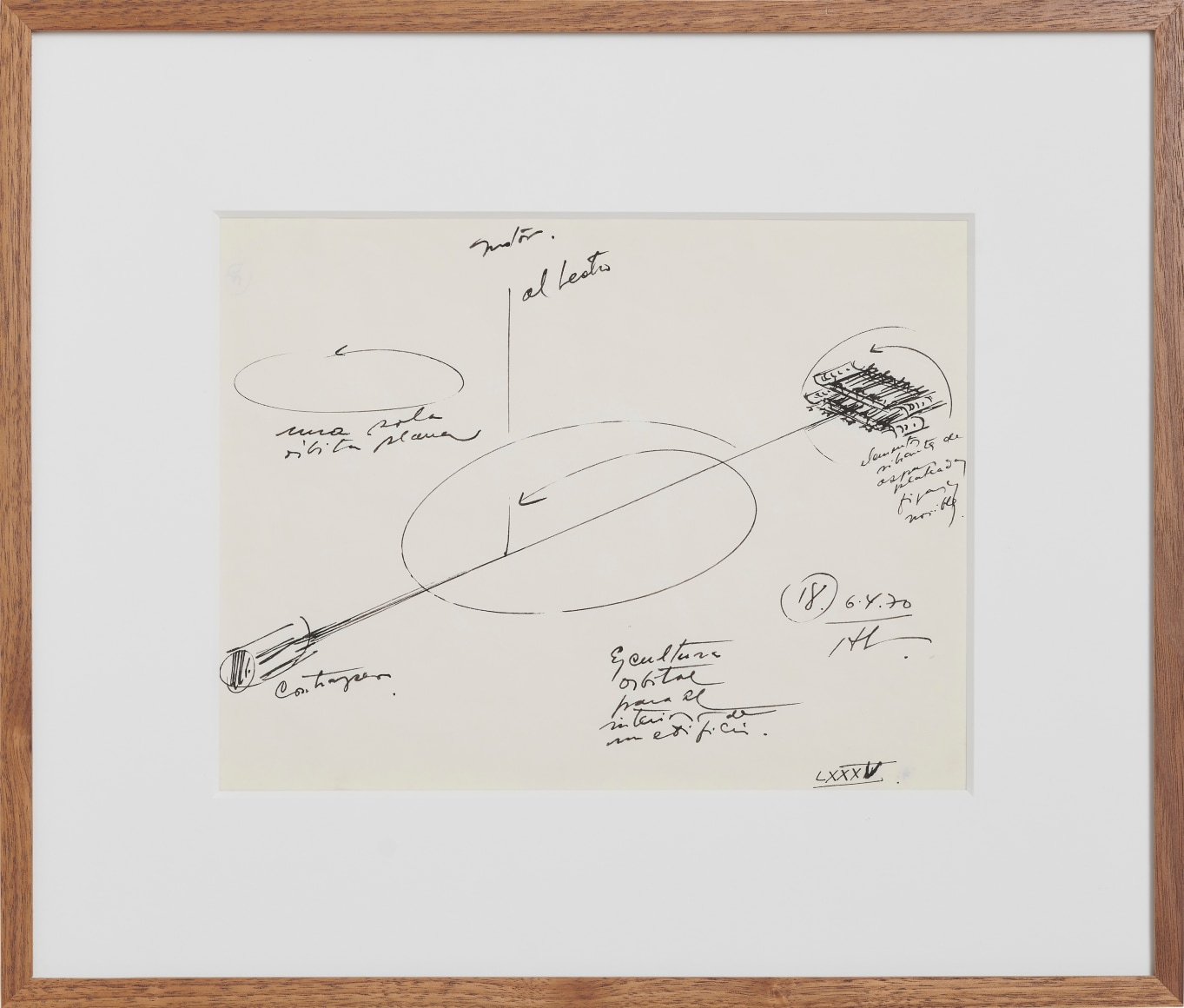 Alejandro Otero, Untitled, 1970. Ink on paper, 8 1/2 x 11 1/16 in. (21.7 x 28.1 cm.)