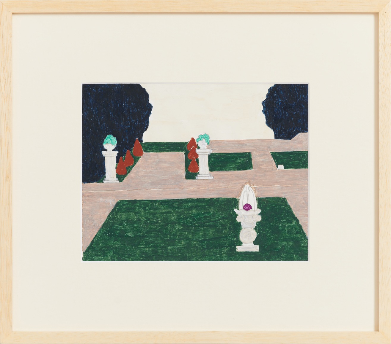 Eleonore Koch,&nbsp;Untitled, 1982. Graphite and tempera on paper, 6 ⅞ x 8 ⅞ in. (17.5 x 22.4 cm.)