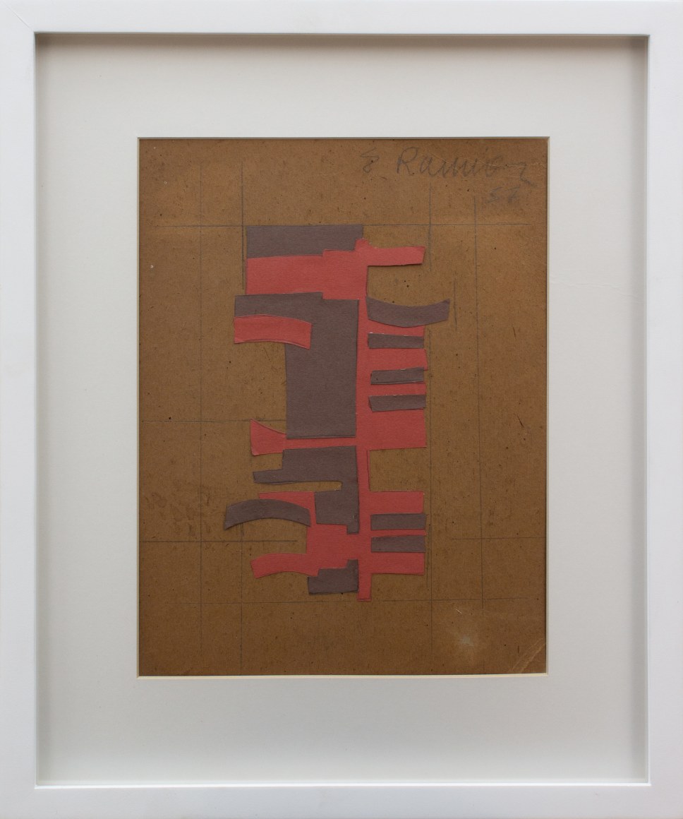 Eduardo Ram&iacute;rez Villamizar, Collage, 1958, Painted wood, 11 13/16 x 7 ⅞ in.