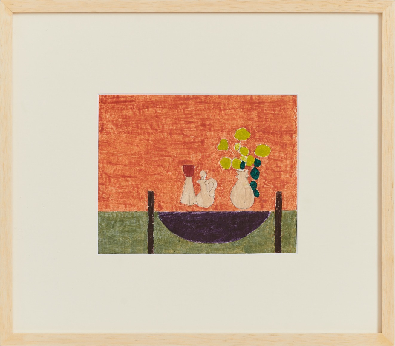 Eleonore Koch,&nbsp;Untitled, 1975. Graphite, tempera and collage on paper, 6 ⅛ x 7 ⅝ in. (15.6 x 19.4 cm.)