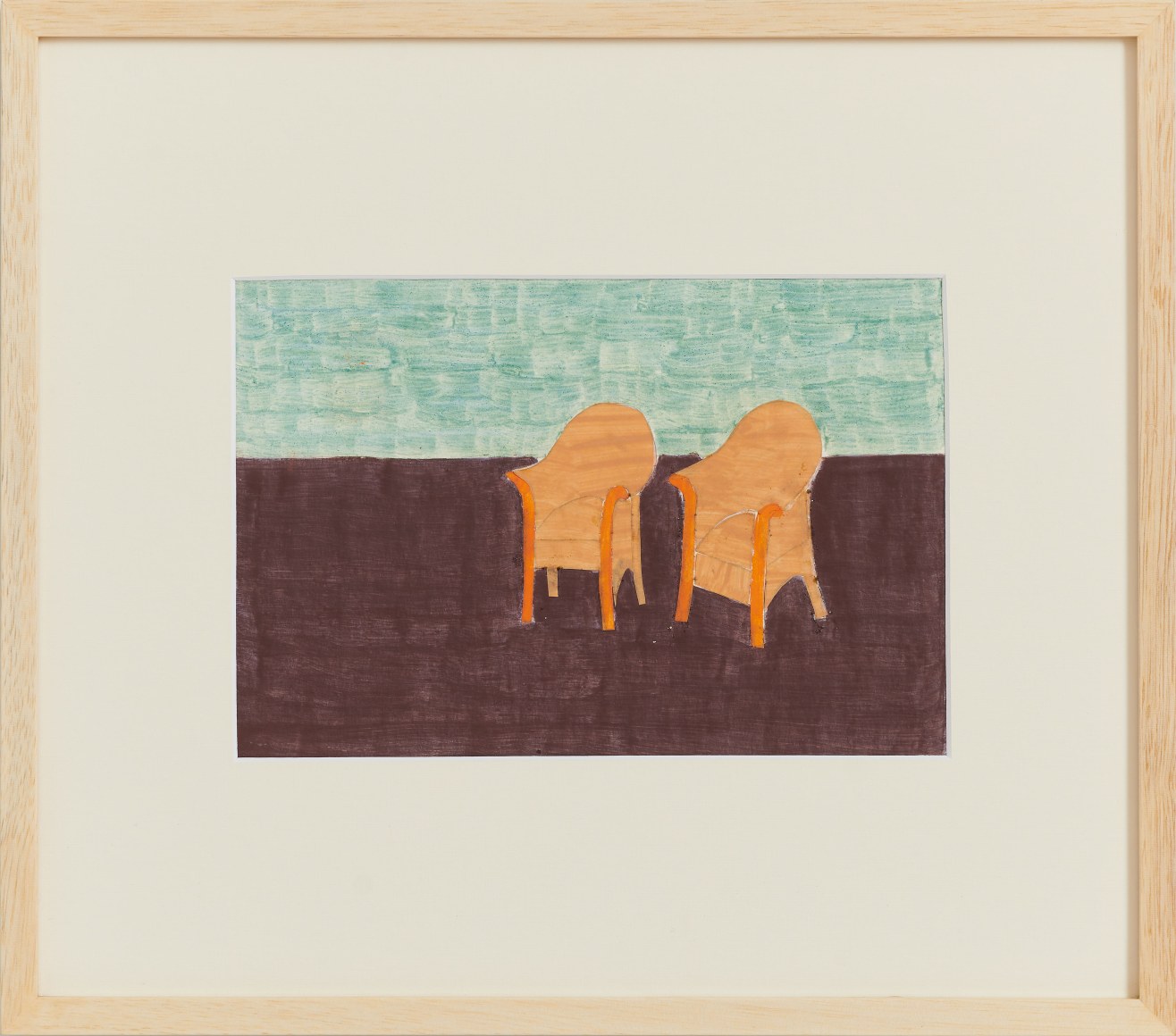 Eleonore Koch, Untitled, 1984, Graphite, tempera and collage on paper, 6 ⅛ x 9 ¼ in. (15.7 x 23.4 cm.)