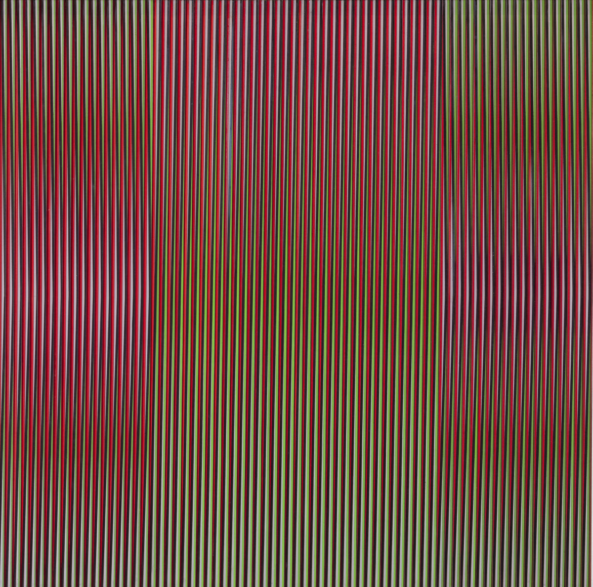 Carlos Cruz-Diez, Physichromie 887, 1976. Aluminum and Plexiglass, 31 1/2 x 31 1/2 in.