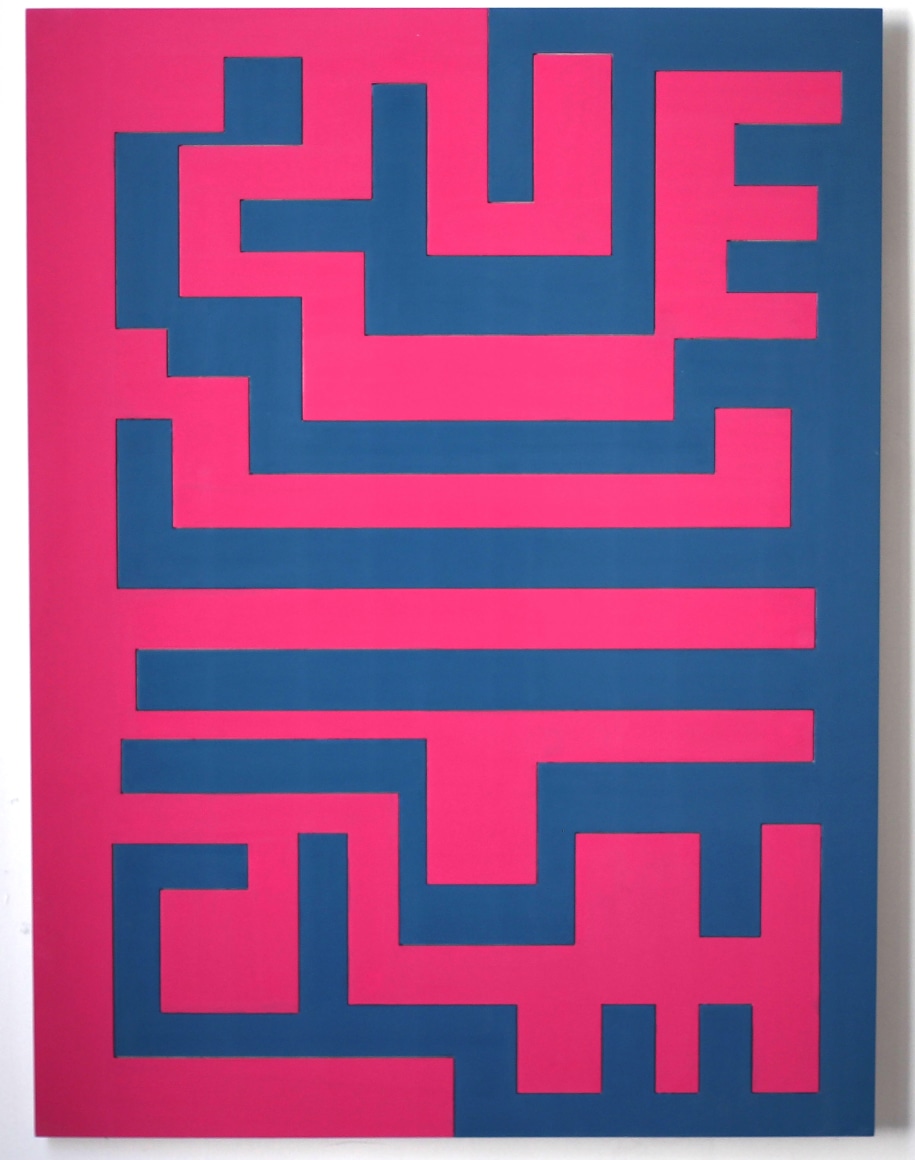 Labrys, 2018. Lacquer on MDF, 47 7/32 x 35 13/32 in. (120 x 90 cm.)