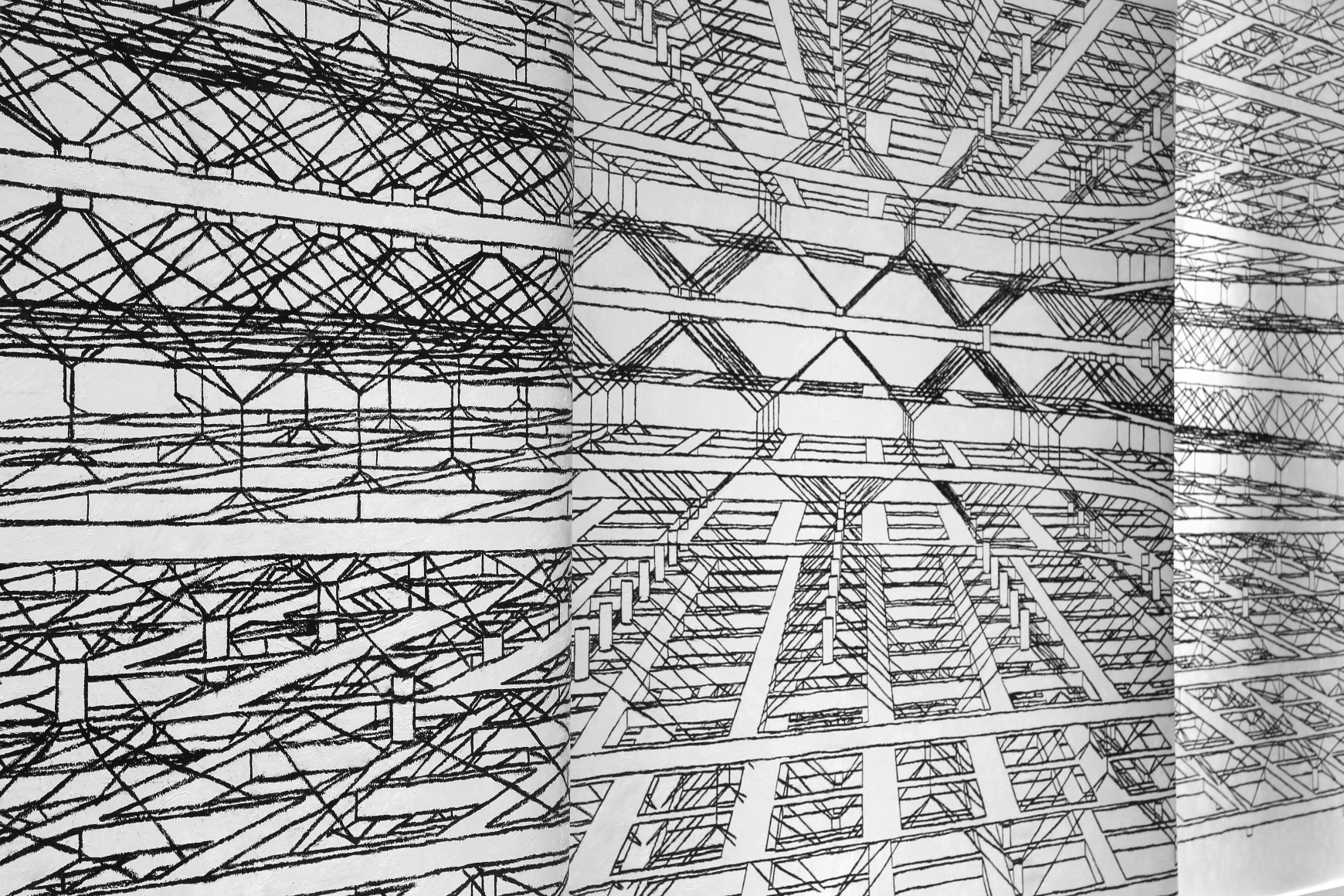 Pablo Siquier,&nbsp;1517&nbsp;[detail], 2015, Oil on wall,&nbsp;13.1 x 49.2 ft.&nbsp;One Ocean Building, Miami, FL