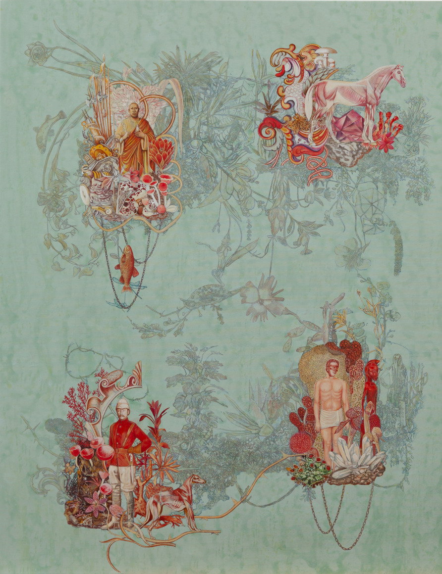 Rodrigo Facundo, Cronocromo, 2023, Mixed media on canvas, 33 ½ x 25 ⅝ in. (85 x 65 cm.)