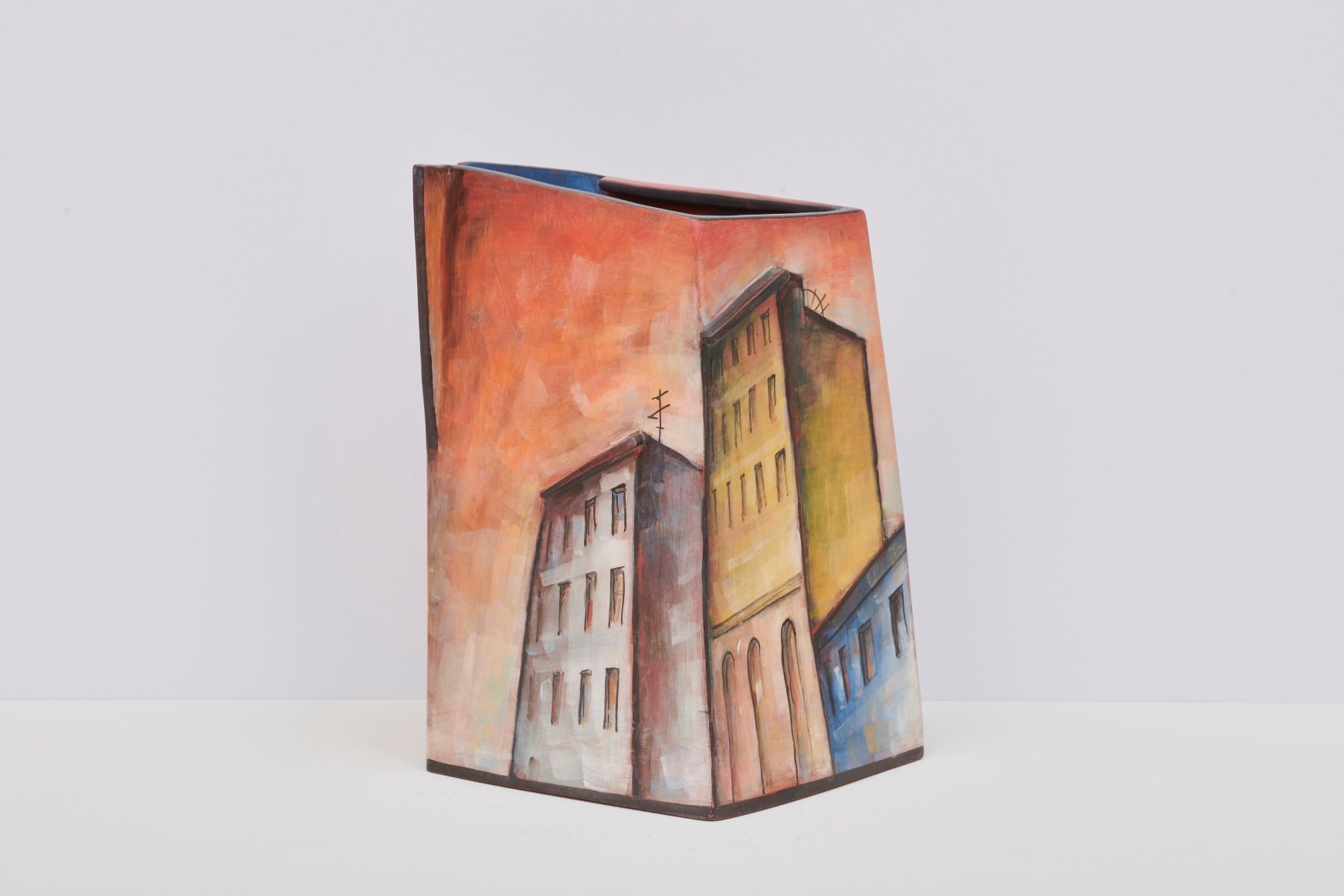 Lidya Buzio. XVI&nbsp;2007, painted earthenware, 14 x 8 1/4 in.