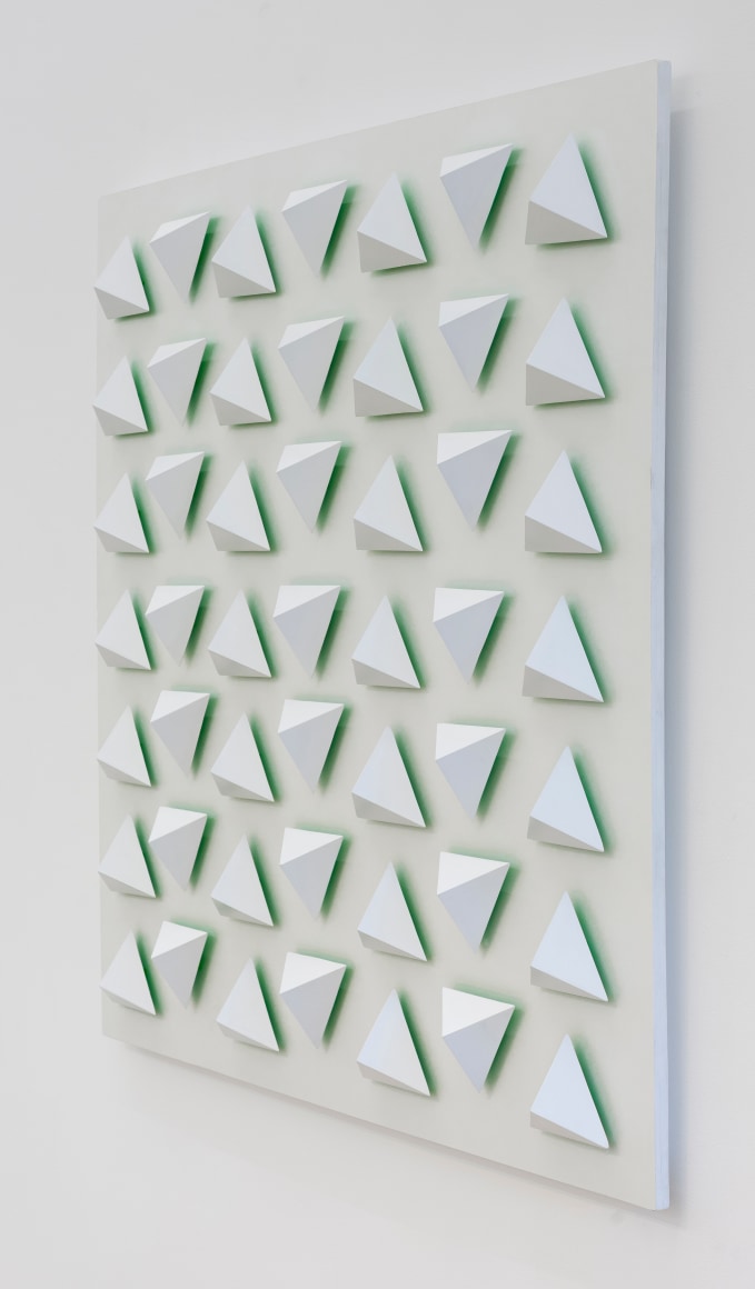 Luis Tomasello, Atmosphère Chromoplastique N° 1029, 2013. Acrylic on wood, 53 1/4 x 53 1/4 in.