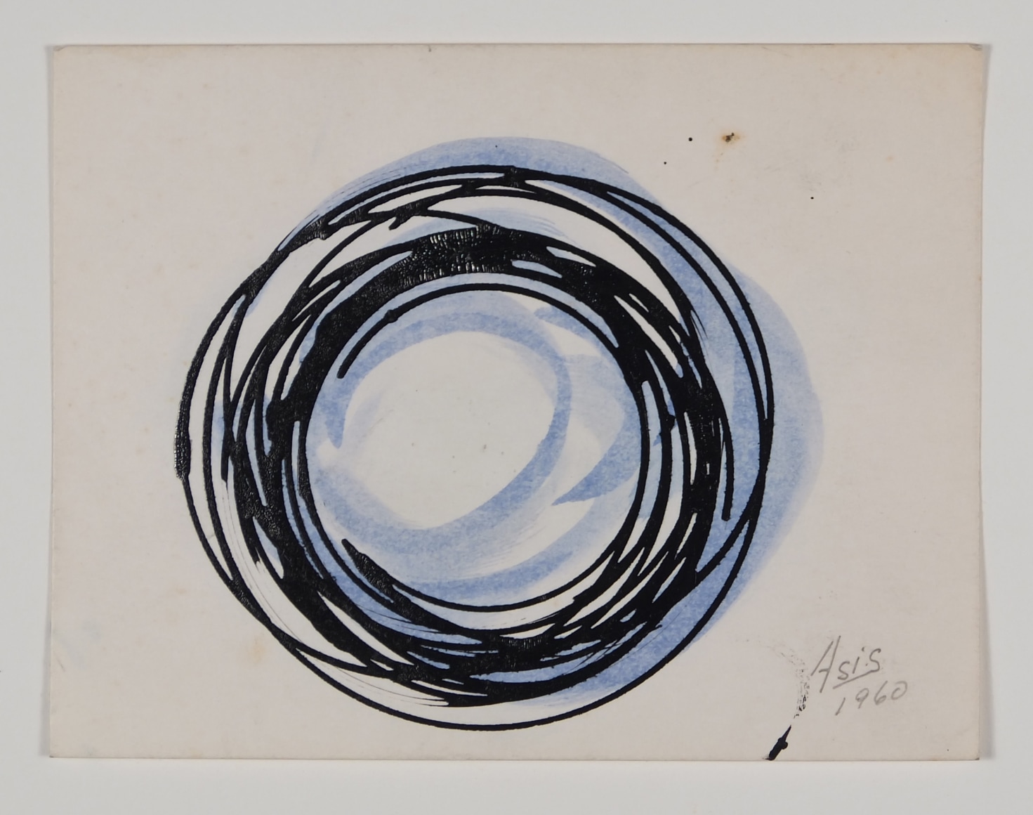 Antonio Asis, Untitled, 1960, Gouache and ink on paper, 3 1/2 x 4 9/16 in. (8.9 x 11.7 cm.)