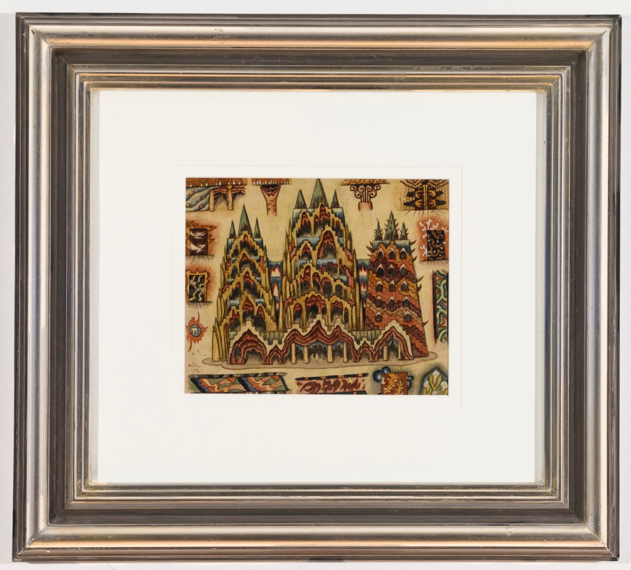 Xul Solar, Untitled, [Catedral (Mil&aacute;n)], 1918. Watercolor on paper, Framed: 20 1/8 x 22 3/8 in. (51.1 x 56.8 cm.)