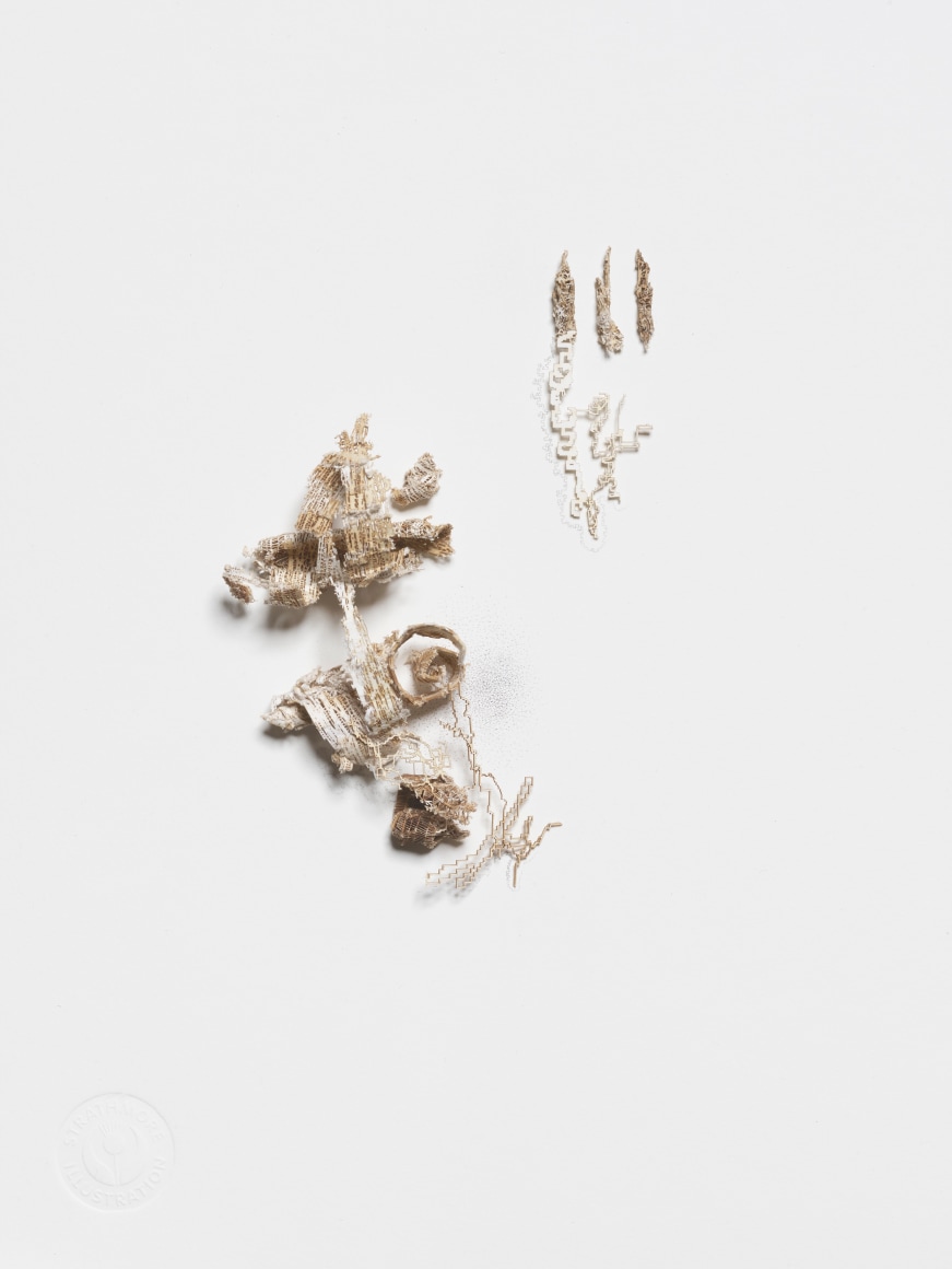 Gustavo D&iacute;az, A Brush with Uncertainty #13, 2019, Cut out paper &amp;amp; pencil, 13 x 10 &frac12; x 2 &frac12; in.