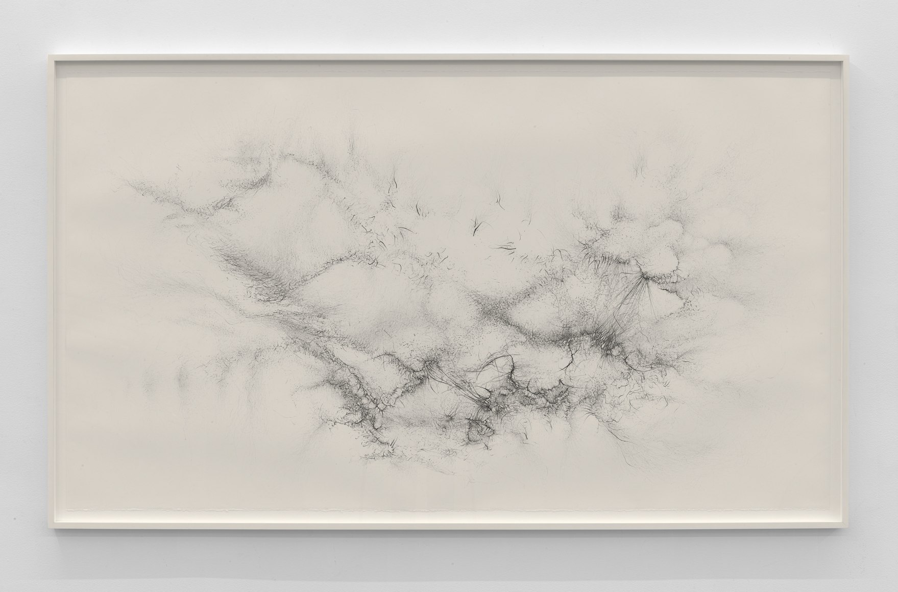 Gustavo D&iacute;az, From the series: Imaginary Flight Patterns II, 2021. Graphite on paper,&nbsp;56 3/16 x 95 x 2 1/4 in.