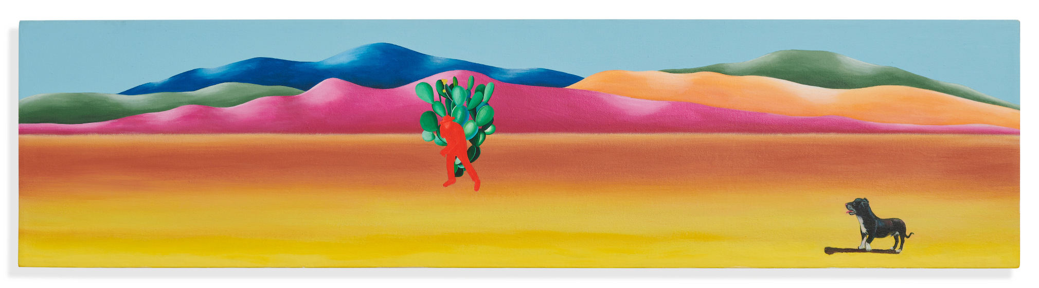 Miguel Angel R&iacute;os,&nbsp;Merge with Vastness, 2024. Acrylic on canvas, 10 &frac14; x 41 ⅜ inches.