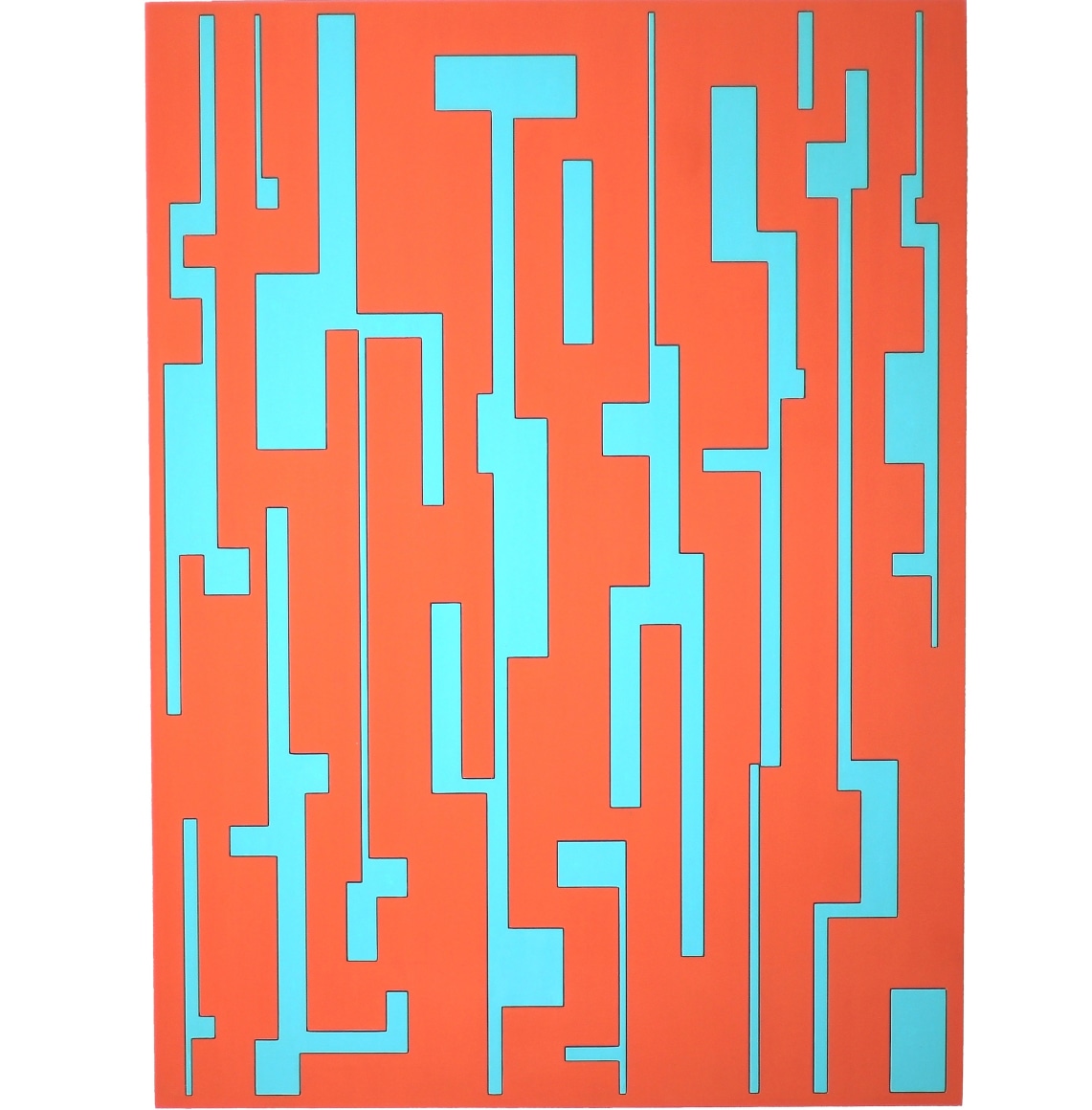 Yisus, 2018. Lacquer on MDF, 47 7/32 x 35 13/32 in. (120 x 90 cm.)