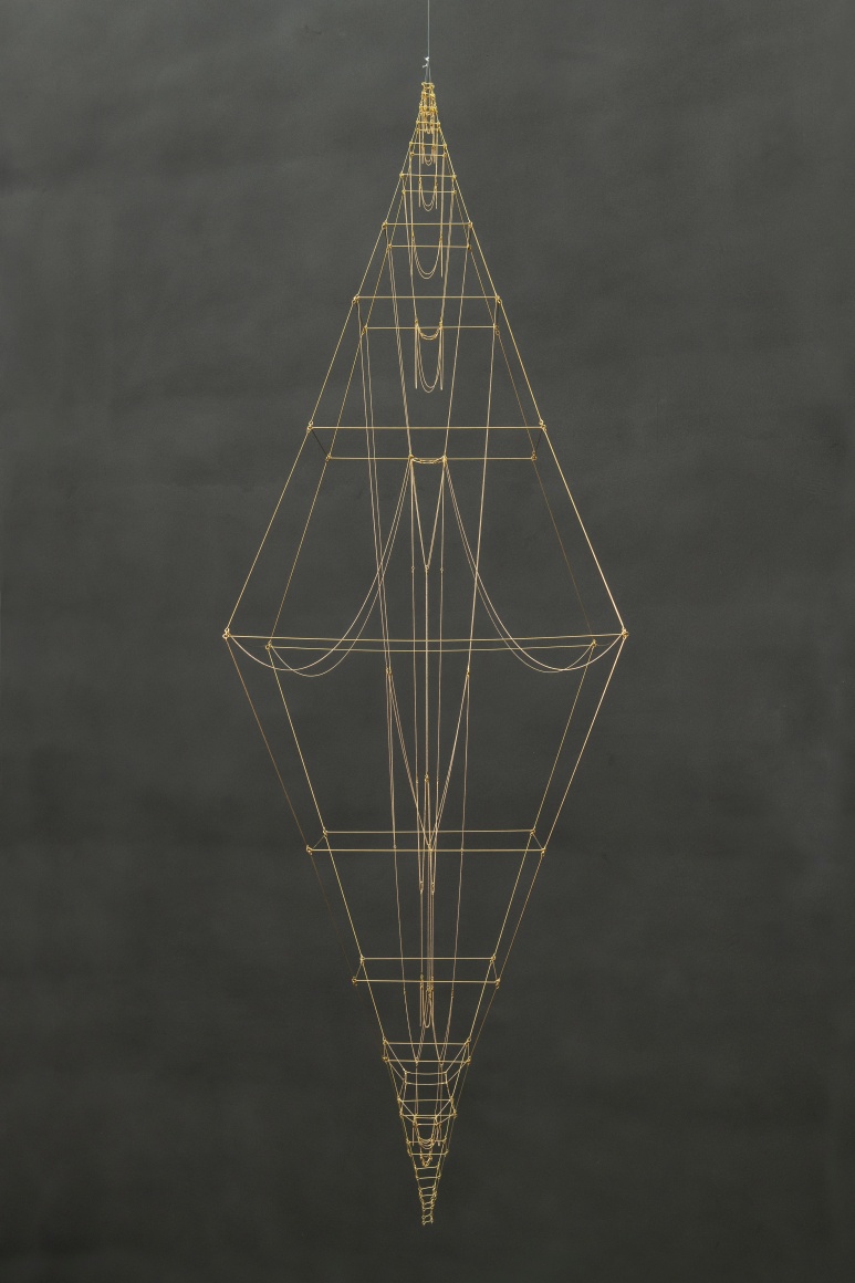 Jorinde Voigt,&nbsp;Betrachtung / Contemplation #12, 2020. Brass,&nbsp;68 ⅞ x 21 &frac34; x 21 ⅝ in. (175 x 55.3 x 55 cm.)