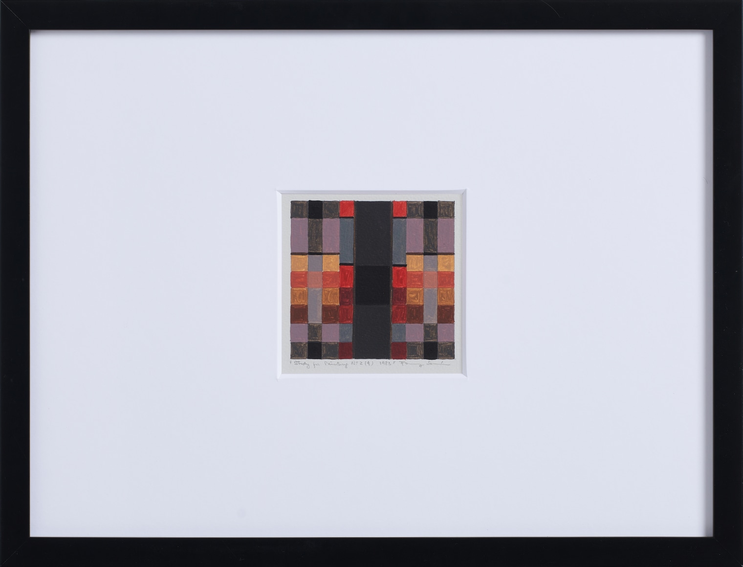 Fanny San&iacute;n, Study for painting No 2 (4), 1983. Acrylic on paper, 16 ⅝ x 21 15/16 x 1 ⅛ in. (42.2 x 55.7 x 2.9 cm.)