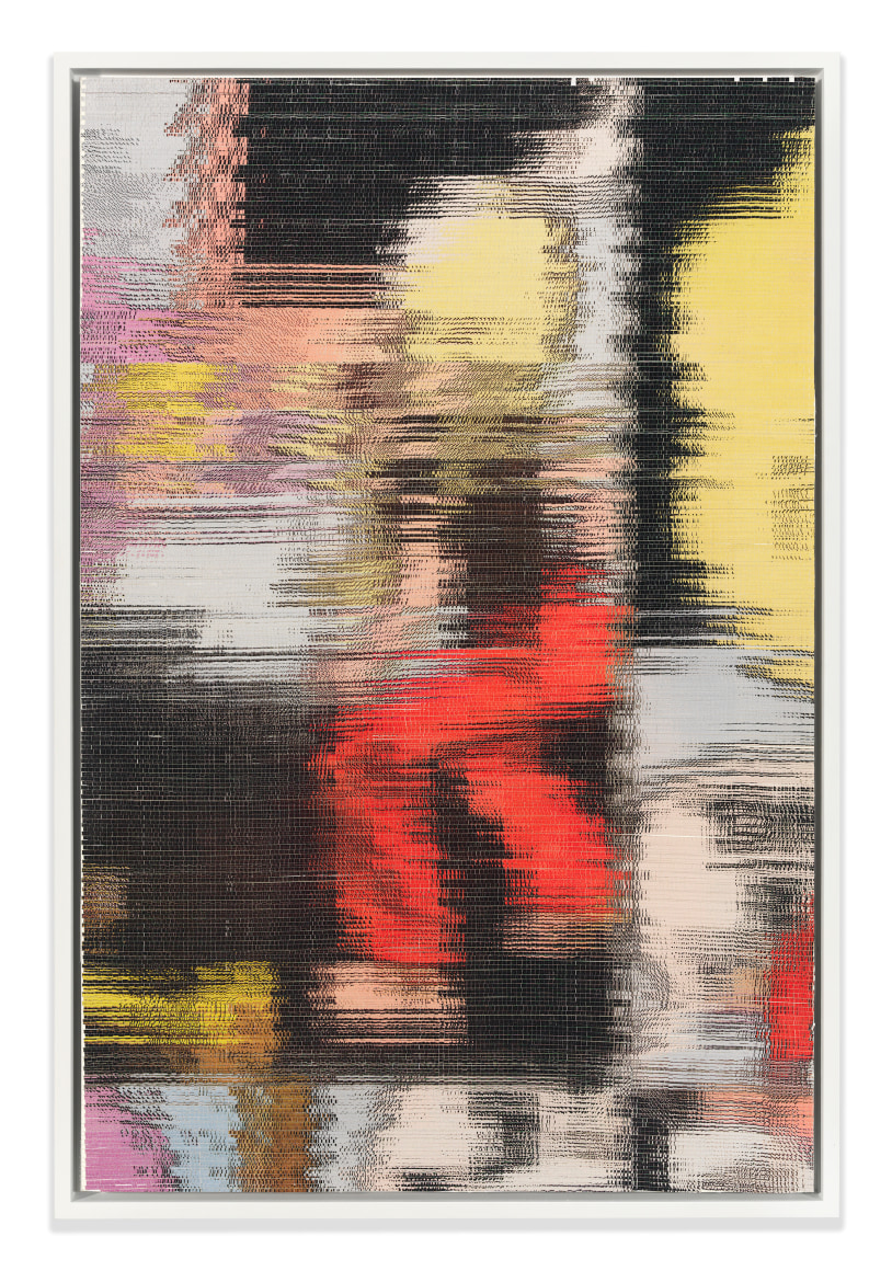 John Sparagana.&nbsp;(b. 1958, USA).&nbsp;Themesong Derivation #3, 2016.&nbsp;Archival inkjet prints, sliced and mixed on paper 31 3/4 x 20 3/4 in. (80.6 x 52.7 cm.)