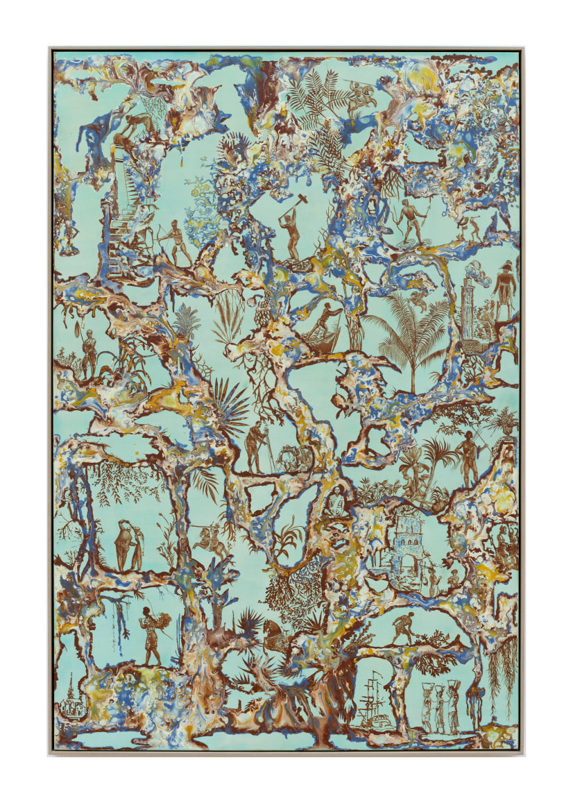 Rodrigo Facundo, Random times, 2023. Acrylic on canvas, 59 x 39 3/8 in. (150 x 100 cm.)