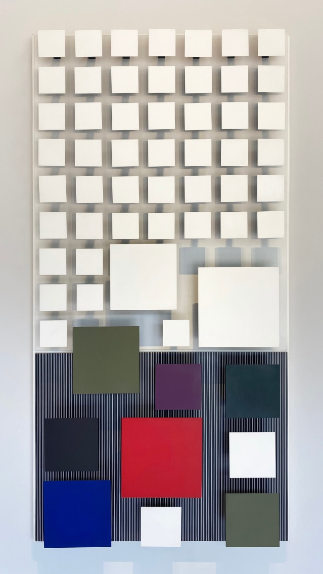 Jesús Rafael Soto, Color Inferior, 1991. Wood and Metal, 79 7/8 x 40 1/8 x 7 in. 