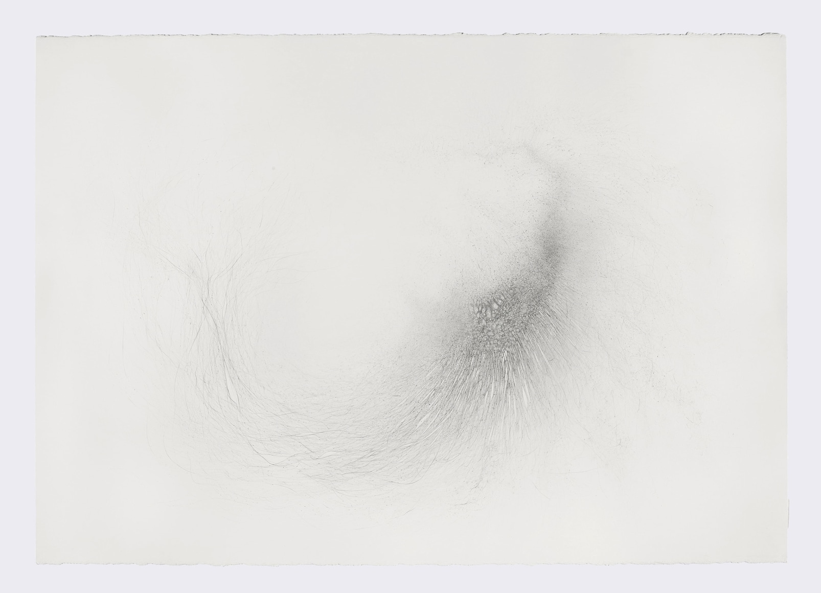 Gustavo D&iacute;az, From the series: Imaginary Flight Patterns III, 2021. Graphite on paper, 41 7/8 x 59 3/8 in.