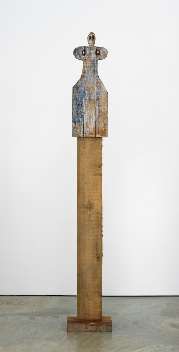 Francisco Matto, Woman, 1990. Oil on Wood, &nbsp;31 5/16 x 10 5/8 x 2 1/8 in. (79.5 x 27 x 5.4 cm.)