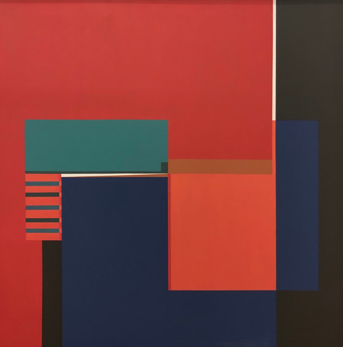 Mercedes Pardo Ponte, Laberinto Cromático, 1980. Acrylic on Canvas, 39 1/2 x 39 1/2 in. (100.3 x 100.3 cm.)
