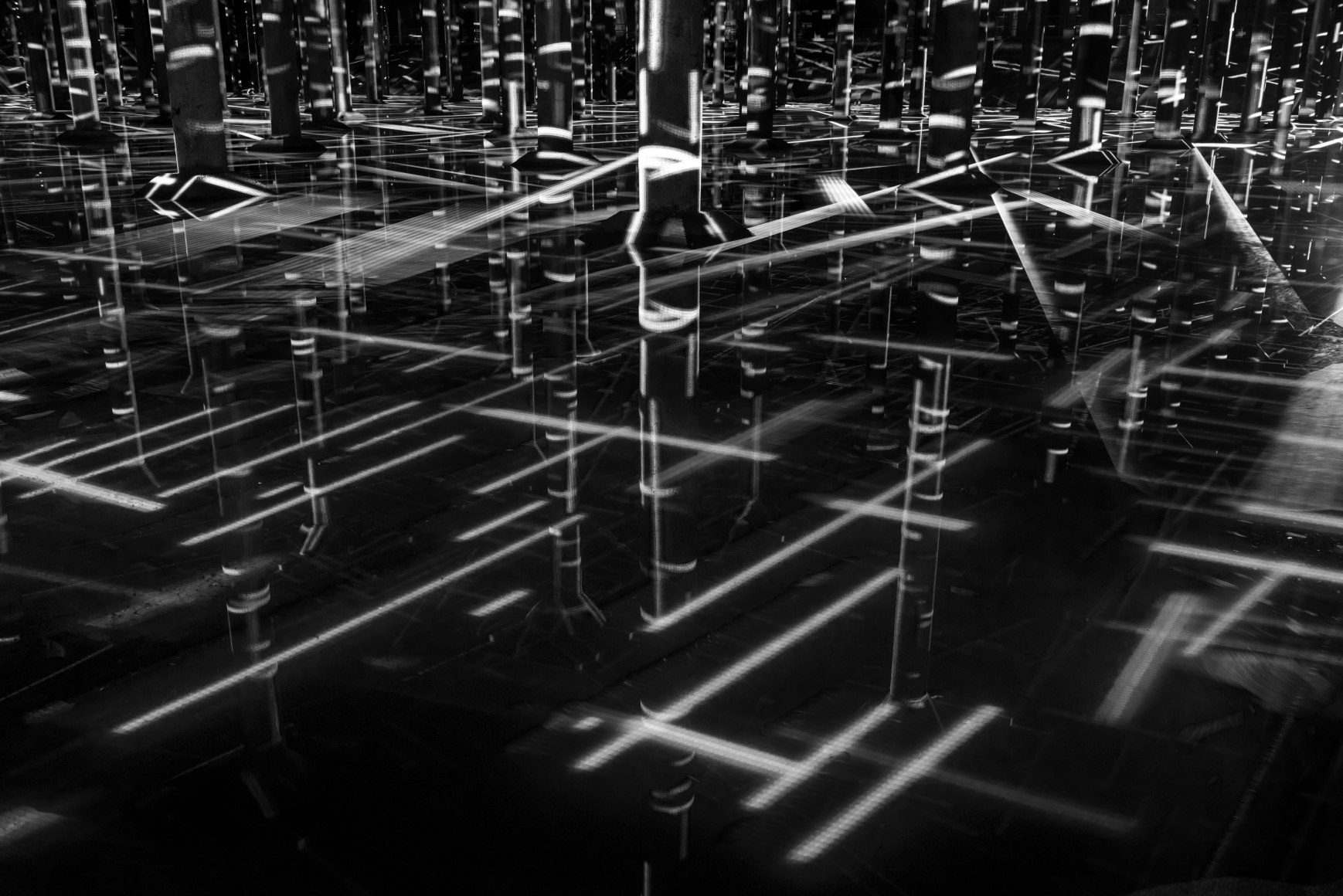 Rain: Magdalena Fern&aacute;ndez. Video Installation 2iPM009 from the series Mobile Paintings, 2009