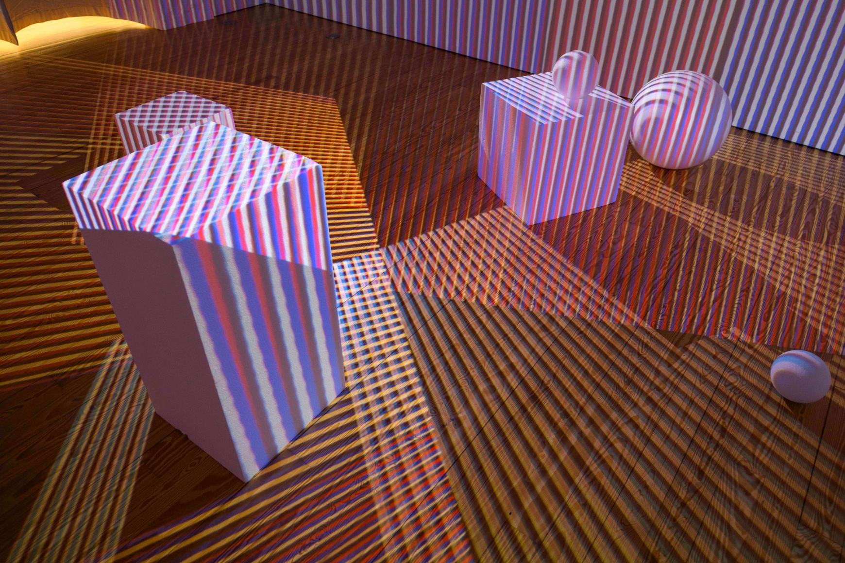 Carlos Cruz-Diez, Chromointerferent Environment (Environnement Chromointerf&eacute;rent), 1974-2017. Projection