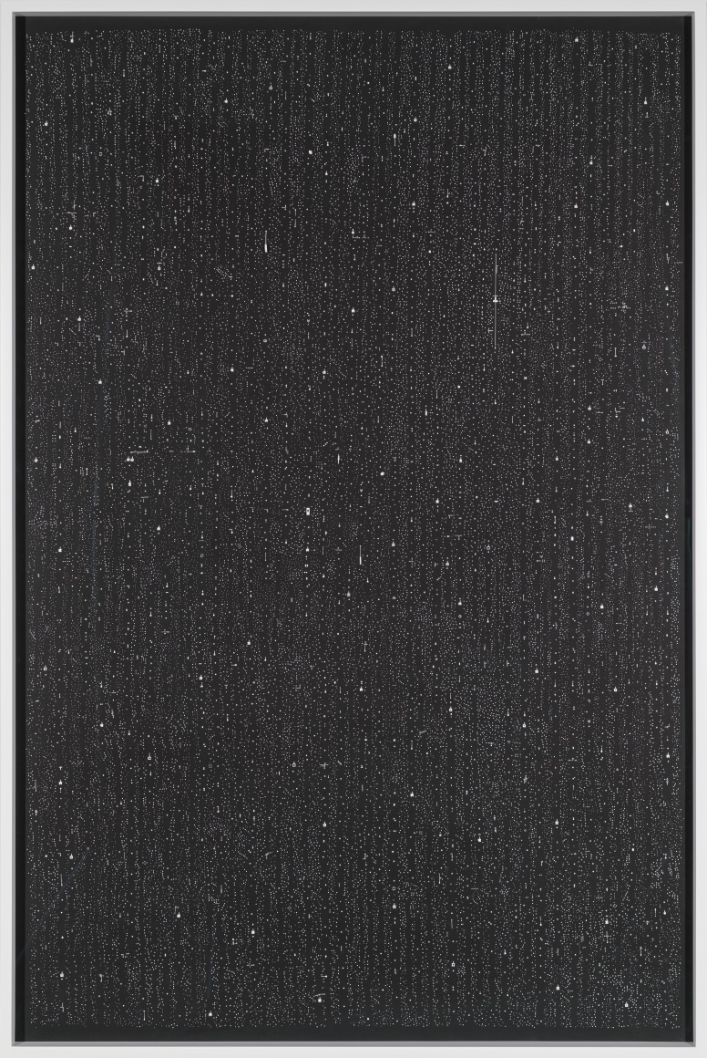 Marco Maggi, Binaries, 2021. Paper on paper on paper, 60 x 40 in. (152.4 x 101.6 cm.)