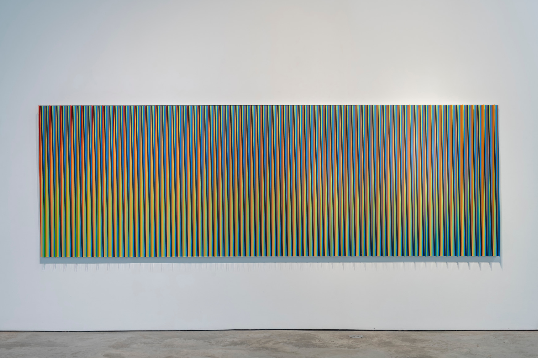 Carlos Cruz-Diez&#039;s&nbsp;Physichromie Panam 110 (2013)&nbsp;installation at Sicardi | Ayers | Bacino, 2023. Photo by Anthony Rathbun.