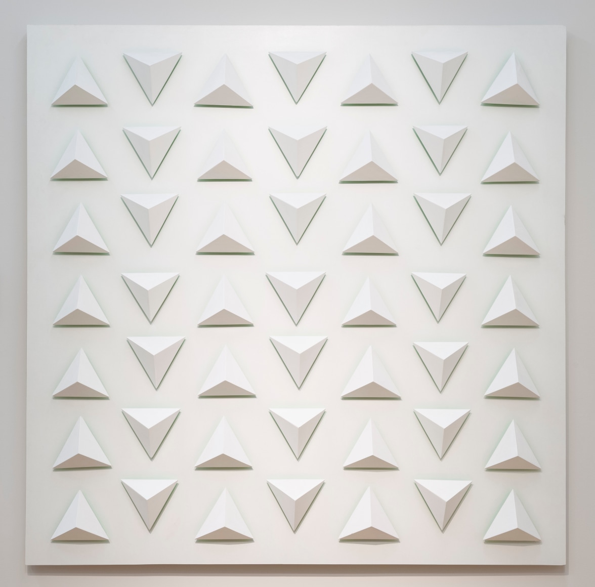 Luis Tomasello, Atmosph&egrave;re chromoplastique N&deg; 1029, 2013. Painting, acrylic and wood, 53 1/4 x 53 1/4 in.