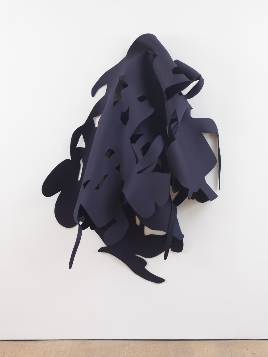 Arturo Herrera, Felt # 30 (blue),&nbsp;2012. Wool felt, 173 &frac14; x 59 in. (440 x 150 cm.)