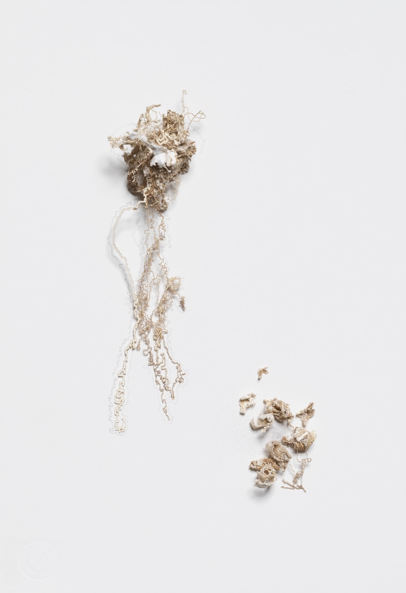 Gustavo Díaz, A Brush with Uncertainty #10, 2019, Cut out paper & pencil, 16 x 12 x 2 ½ in.