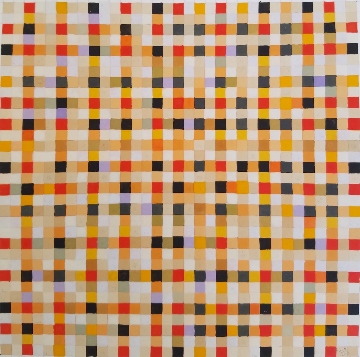 Antonio Asis, Untitled from the series Chromatisme Quadrillé Polychrome, 1965, Gouache on paper, 11 3/4 x 8 3/8 in. (29.8 x 21.2 cm.)