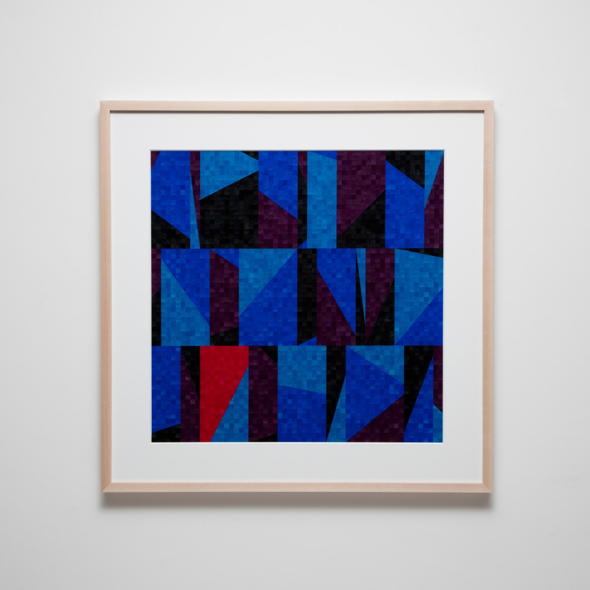 Gabriel de la Mora, 3,983 I, 2020. Pigmented turkey feathers on museum cardboard, 31 1/2 x 31 1/2 x 1 9/16 in. (80 x 80 x 4 cm.)