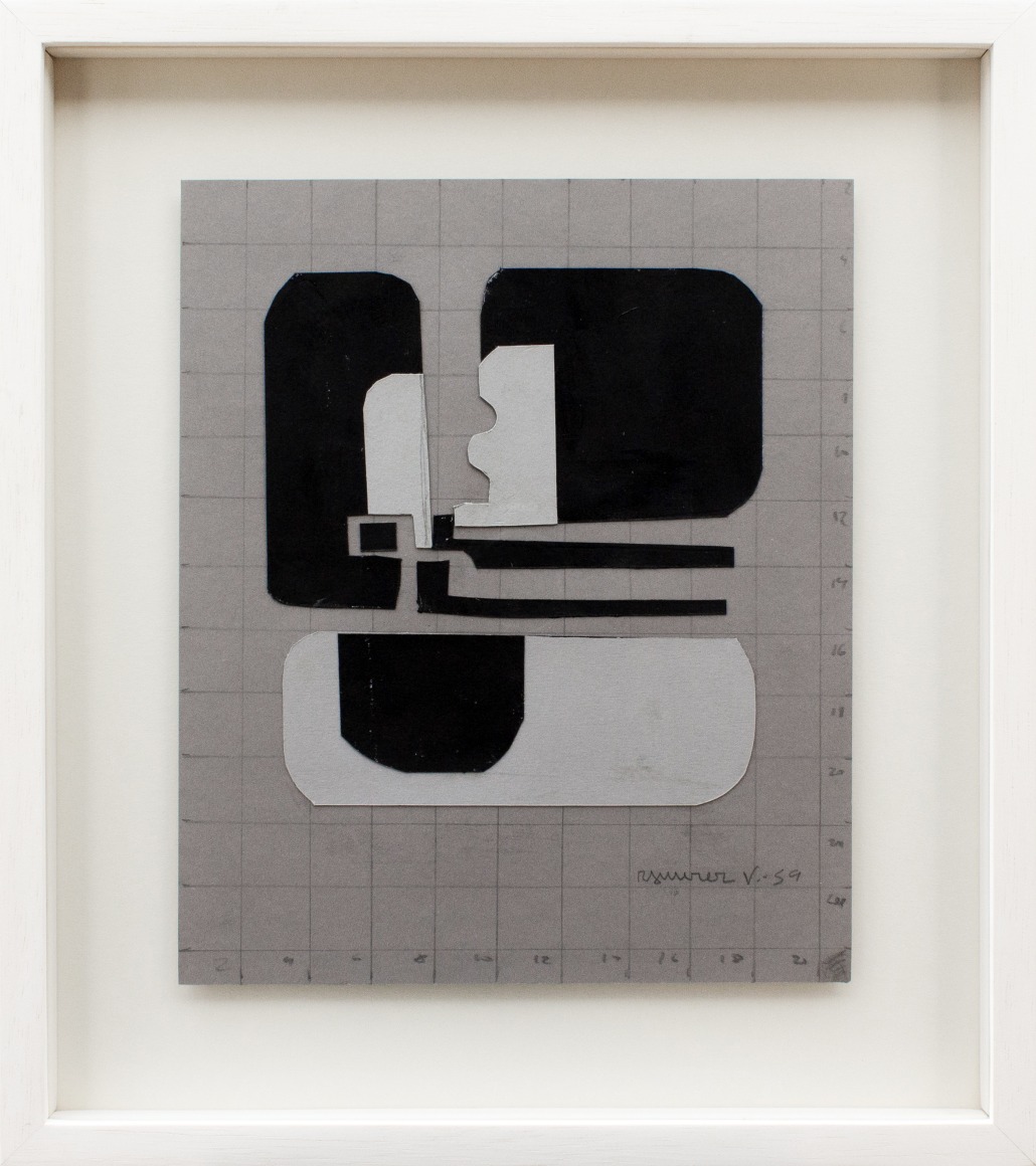 Eduardo Ram&iacute;rez Villamizar, Collage, 1959, Cut cardboard, 9 13/16 x 8 &frac14; in