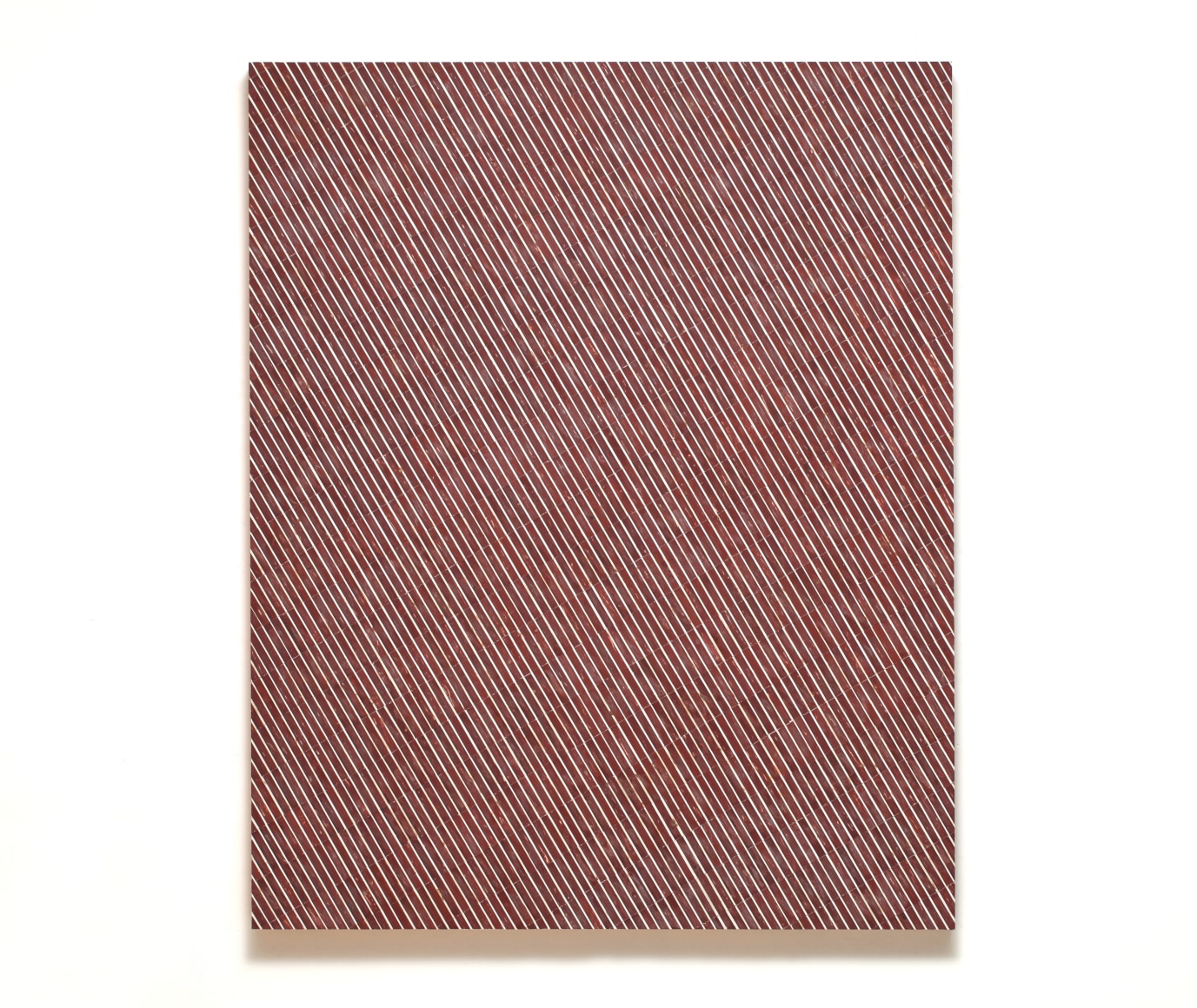 Gabriel de la Mora (b. 1968 Mexico), 39,675 from the series Cerillos Cancelados, 2014. 1,587 used sides of 793.5 match boxes from 39,675 burnt matches on wood. 39 3/8 x 31 11/16 in. (100 x 80.5 cm.)