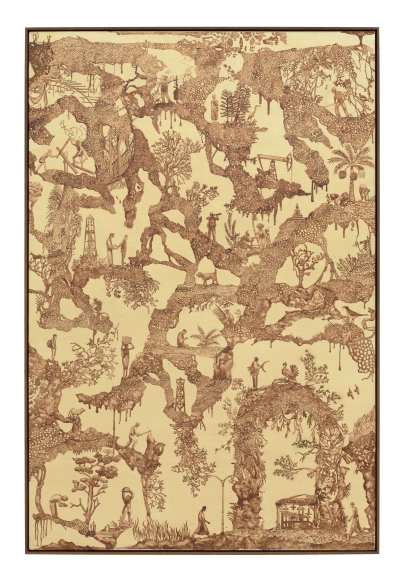 Rodrigo Facundo, Divided paths, 2022. Acrylic on canvas, 59 1/8&nbsp; x 39 3/8 in.