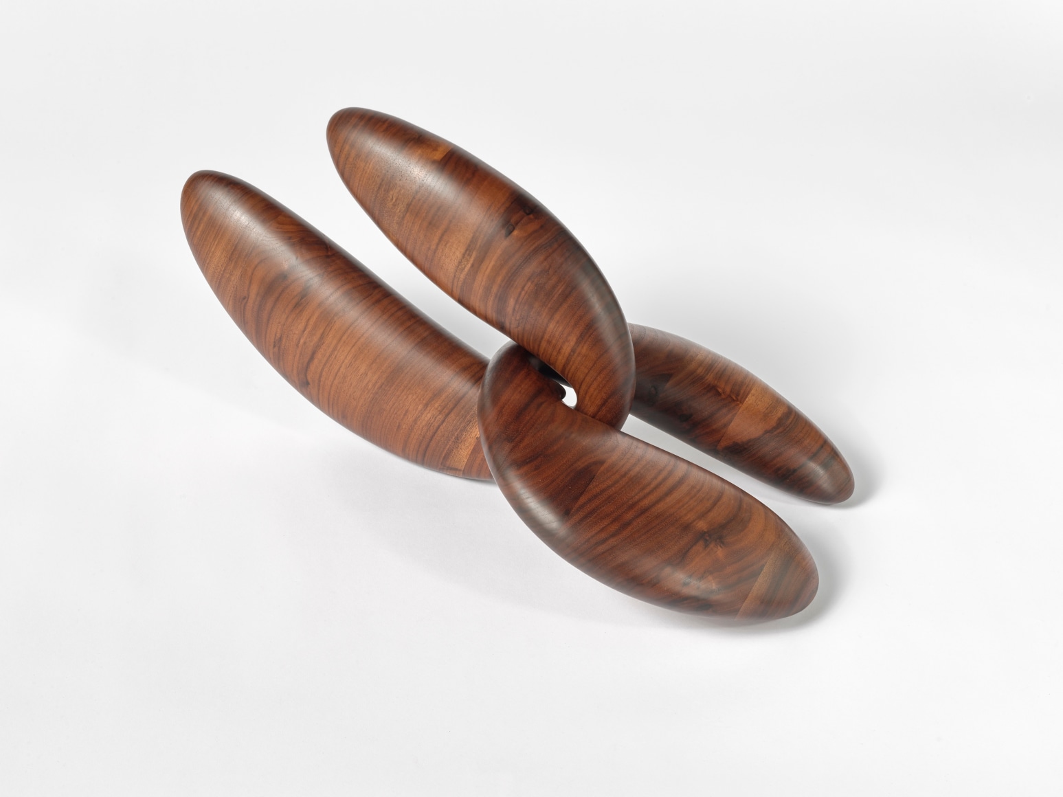 Jorinde Voigt, Nymph 5, 2024, Walnut, 2 parts, 11 x 12 ¼ x 23 ¼ in. (28 x 31 x 59 cm.)