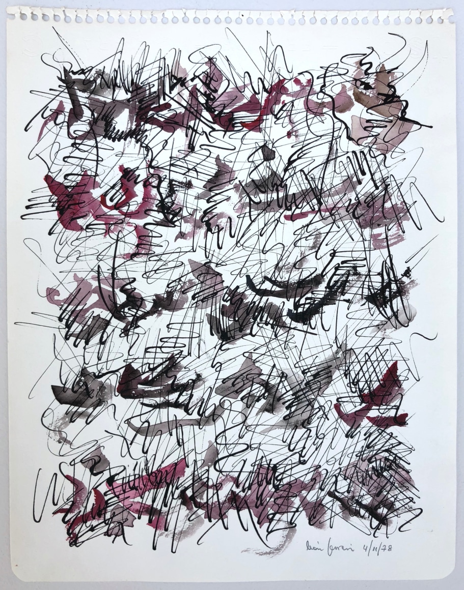 Le&oacute;n Ferrari.&nbsp;Sin T&iacute;tulo, 1978.&nbsp;Watercolor on paper and Ink on paper,&nbsp;10 5/8 x 8 1/4 in. (27 x 21 cm.)