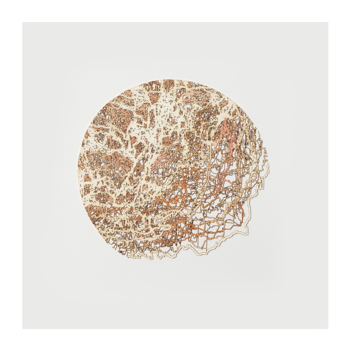 Gustavo D&iacute;az, Not yet titled [polyptych, piece 2], 2019. Cut out paper and colored pencil, 9 1/16 x 9 1/16 in. (23 x 23 cm.) each