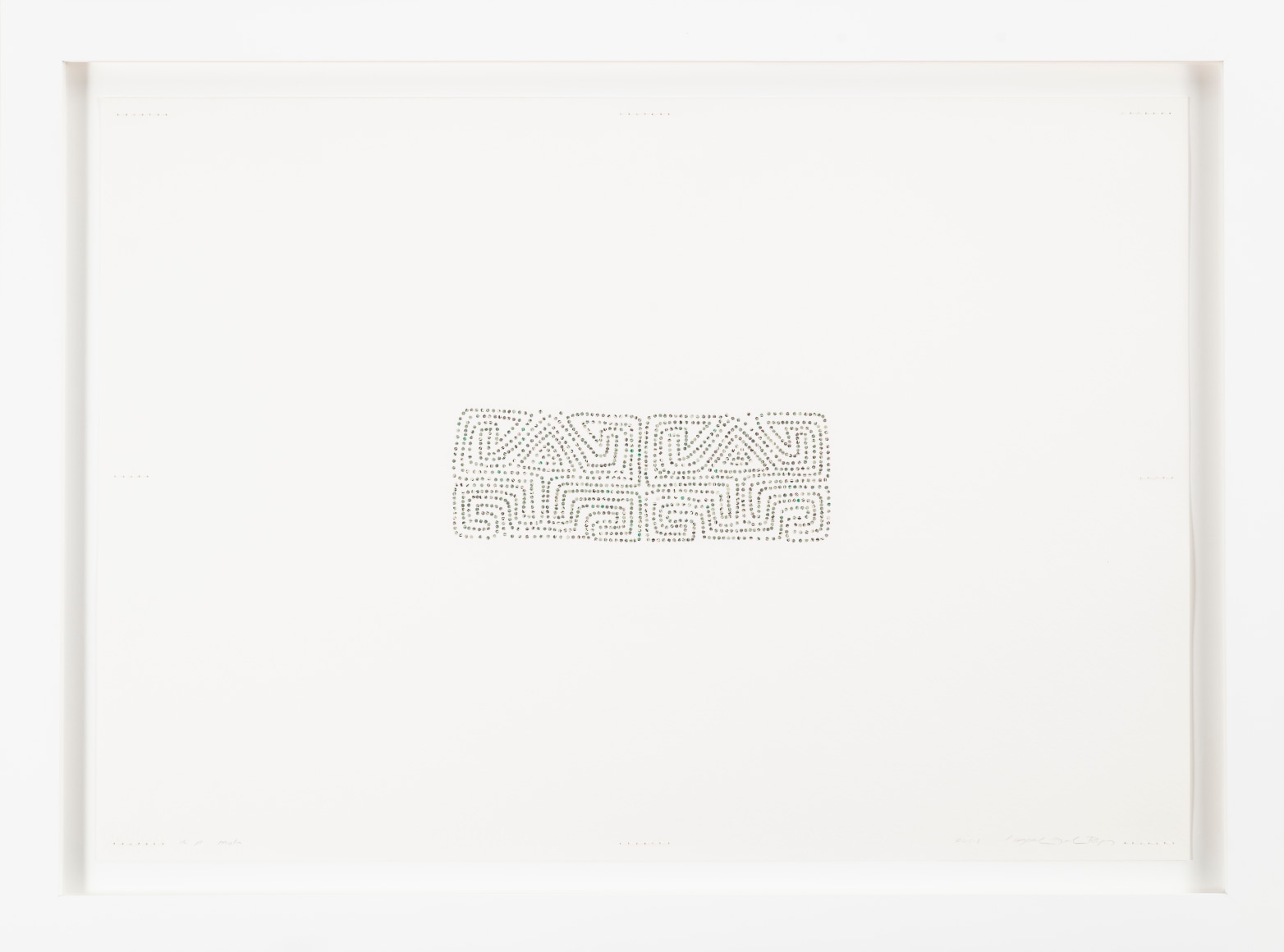 Miguel &Aacute;ngel Rojas, Mola. Edition of 3 + 2AP, 2001. Dollar bill cut outs on paper, 19 11/16 x 27 9/16 in. (50 x 70 cm.)